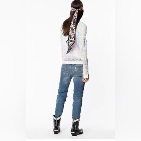 ZADIG & VOLTAIRE Delvy Co Splash Jumper crochet Sweater Size S - Picture 2 of 11